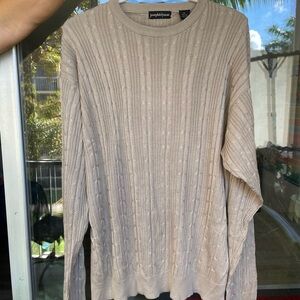 Joseph Abboud women’s Cream Cable Crewneck Sweater